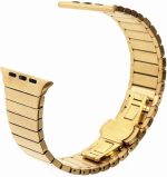 Apple Watch Stainless Steel Strap with Butterfly Buckle- Gold - Image 2