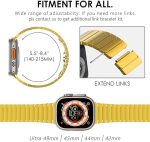 Apple Watch Stainless Steel Strap with Butterfly Buckle- Gold - Image 6