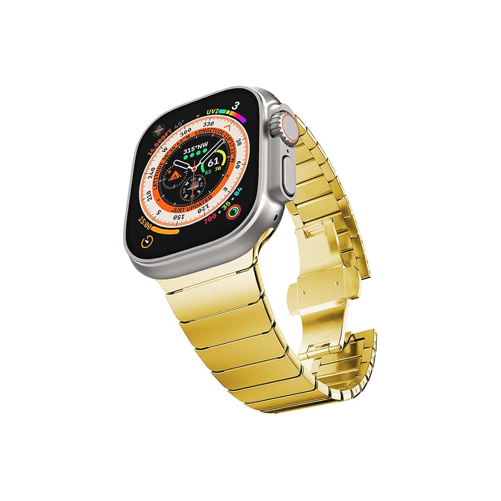 Apple Watch Stainless Steel Link Strap- Gold Main Image
