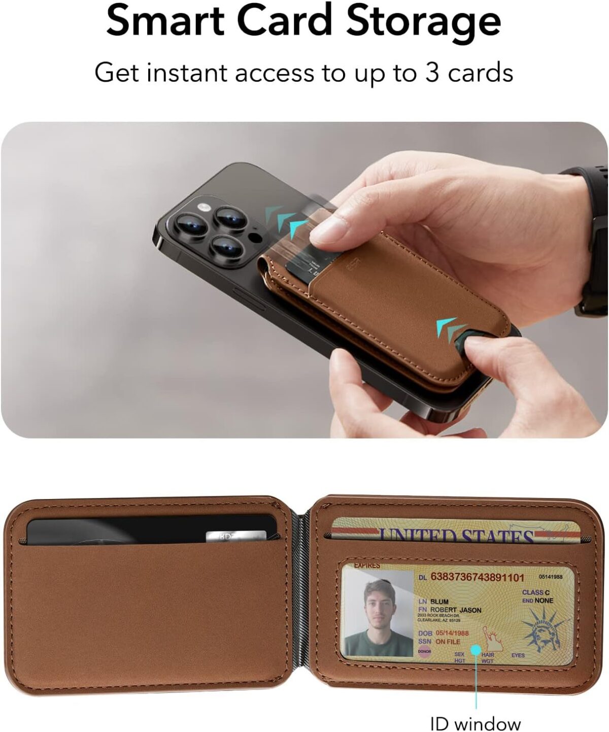 ESR MagSafe Wallet Card Holder Stand for iPhone 4