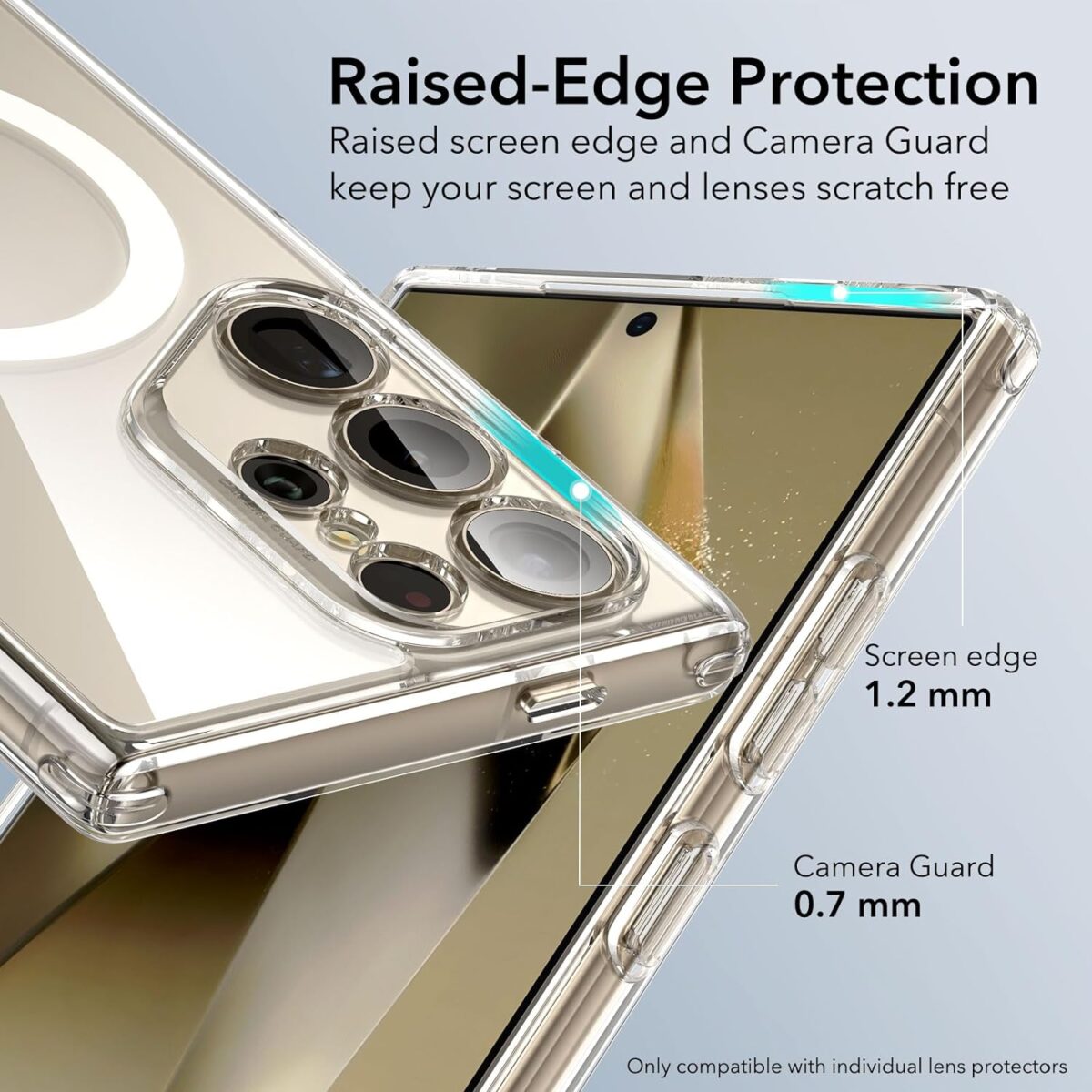 Classic Hybrid Case for Samsung s24 ultra with raised edge protection