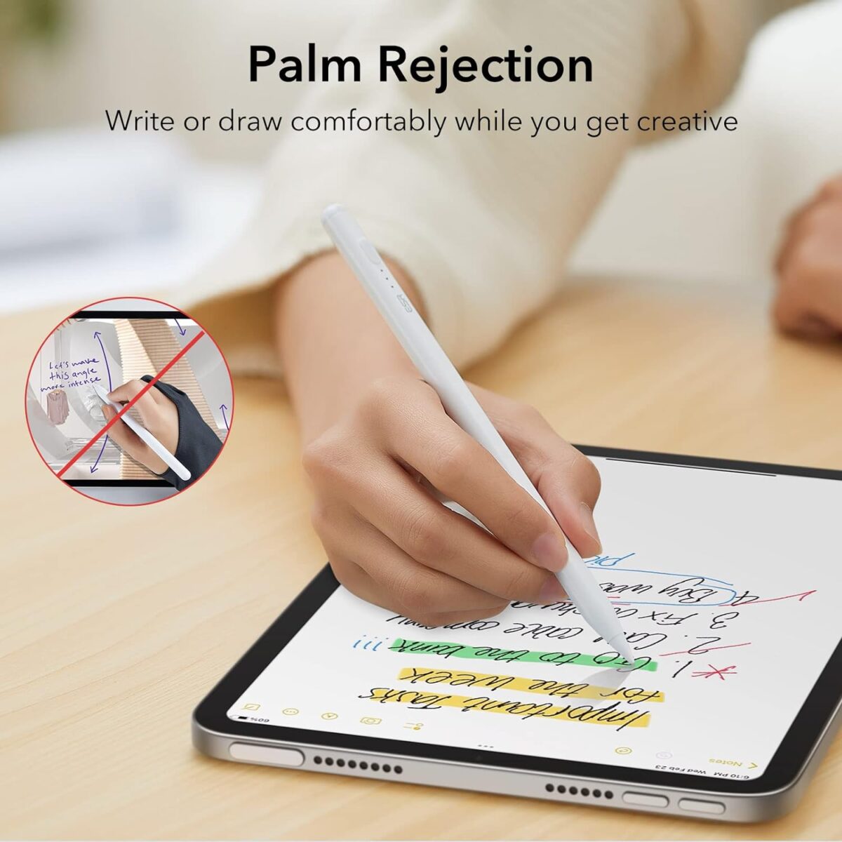 ESR Stylus Pencil with palm rejection reatures