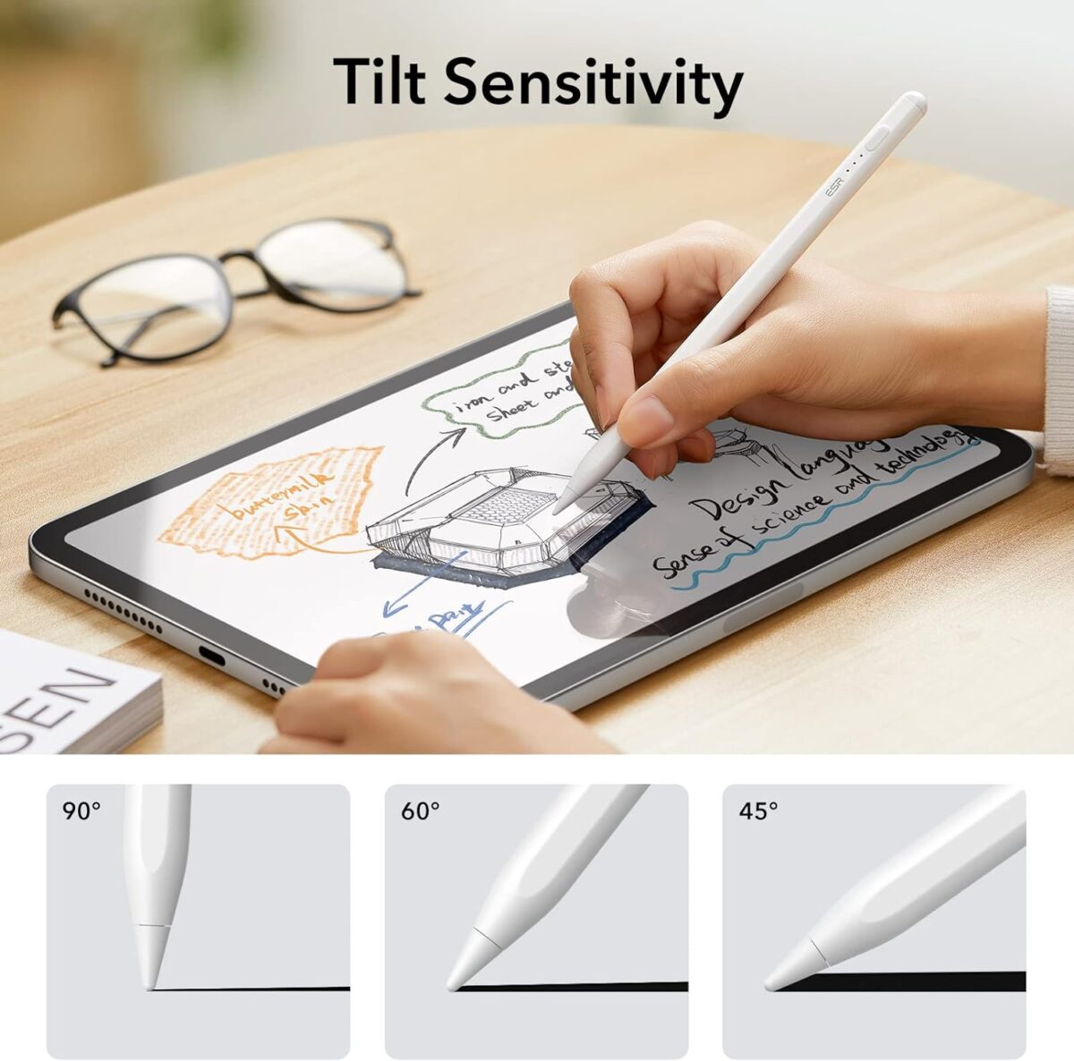 Stylus Pencil for iPad with tilt sensitivity