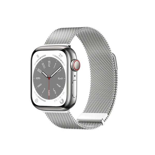 Apple watch milanese loop with Clasp- Silver (Main Image)