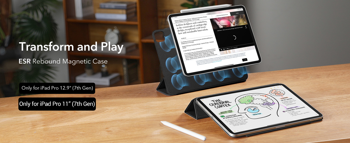 ESR Rebound Magnetic Case for iPad Pro 2024- Black A+