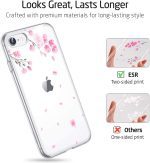 ESR Cherry Blossom Clear Soft Case for iPhone SE 3, SE 2, iPhone 7/8 - Image 3