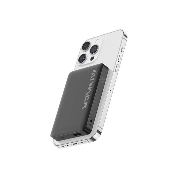 Anker 334 Magnetic Battery (PowerCore 10K) in black, shown with compact design.
