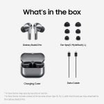 Complete package of Samsung Galaxy Buds3 Pro with user manual and accessories