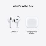 Apple AirPods 4 Front View with USB-C Charging Case
