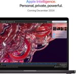Slim and lightweight build of the Apple 2024 MacBook Pro for portability and style.