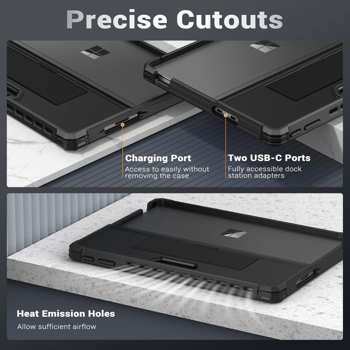 Close-up of MoKo Case hand strap for secure one-handed use