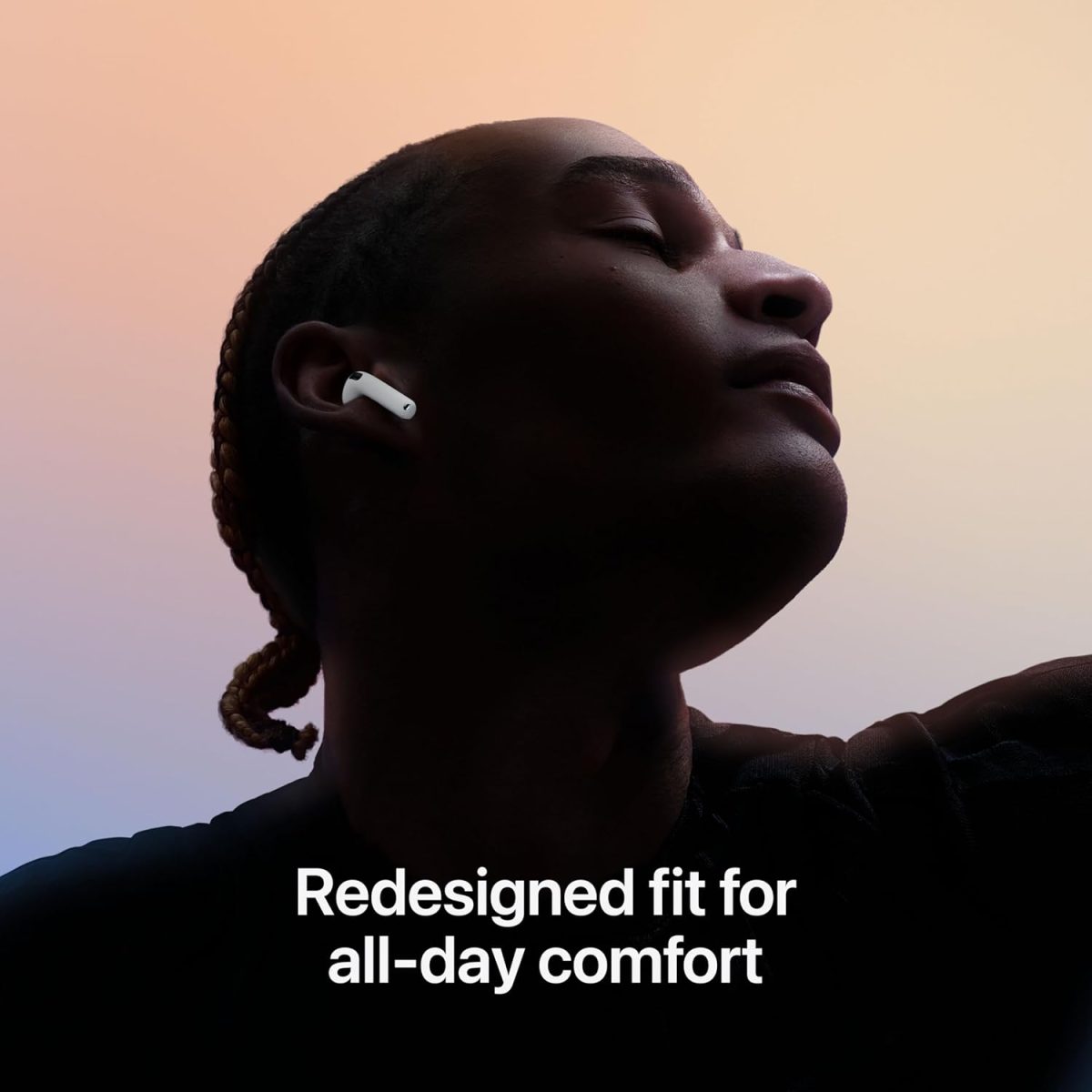 Dynamic head tracking with AirPods 4 providing a personalized spatial audio experience.