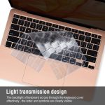 Backlit keys visible through the WiWU TPU keyboard cover.