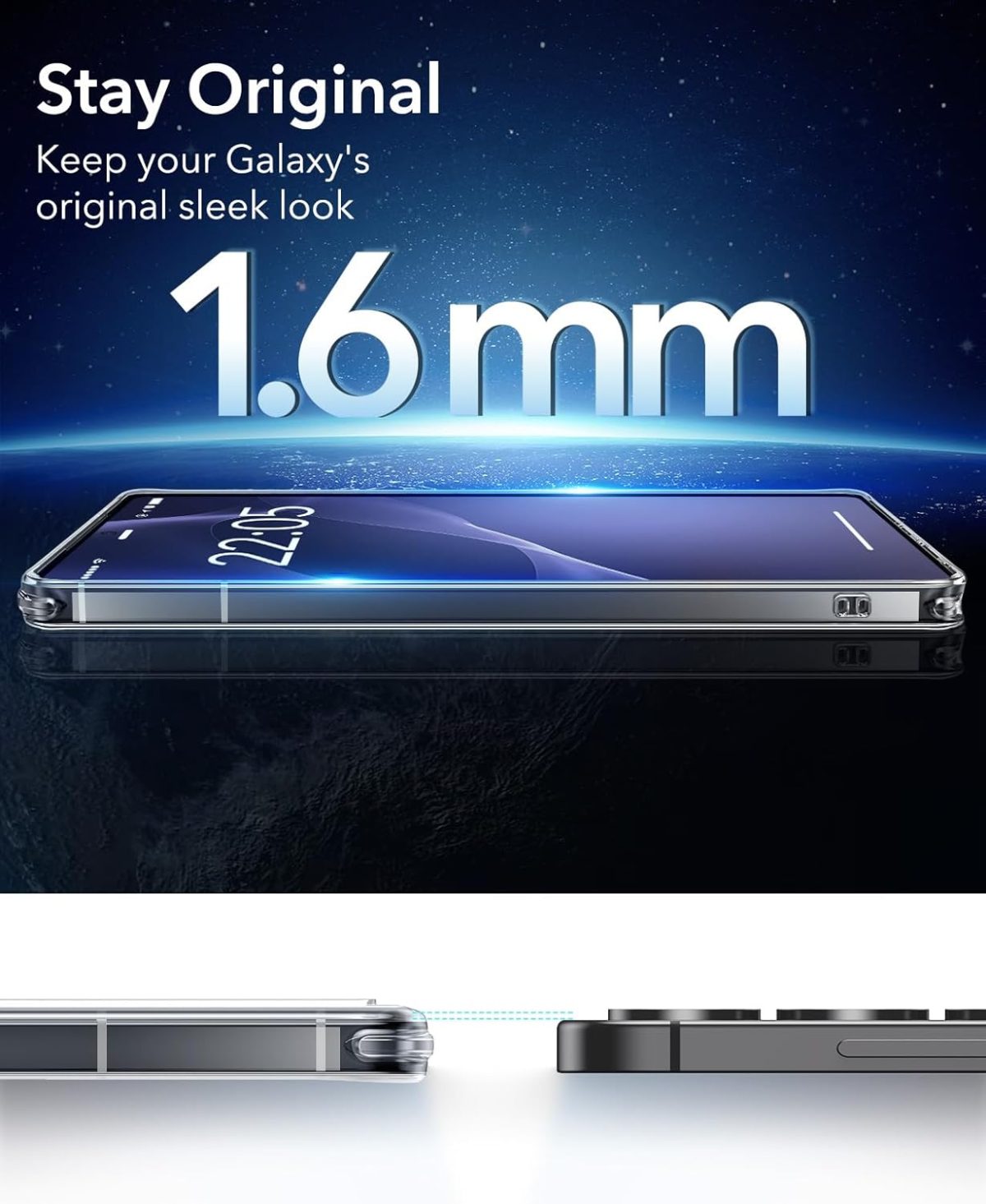 ESR Classic Hybrid Case with MagSafe For Samsung Galaxy S25 Series- Clear - Image 7