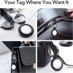 ESR Silicone AirTag Holder with Keychain (2-Pack) – Black - Image 2