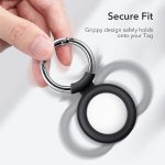 ESR Silicone AirTag Holder with Keychain (2-Pack) – Black - Image 3