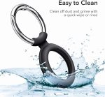 ESR Silicone AirTag Holder with Keychain (2-Pack) – Black - Image 5