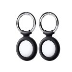 ESR Silicone AirTag Holder with Keychain (2-Pack) – Black