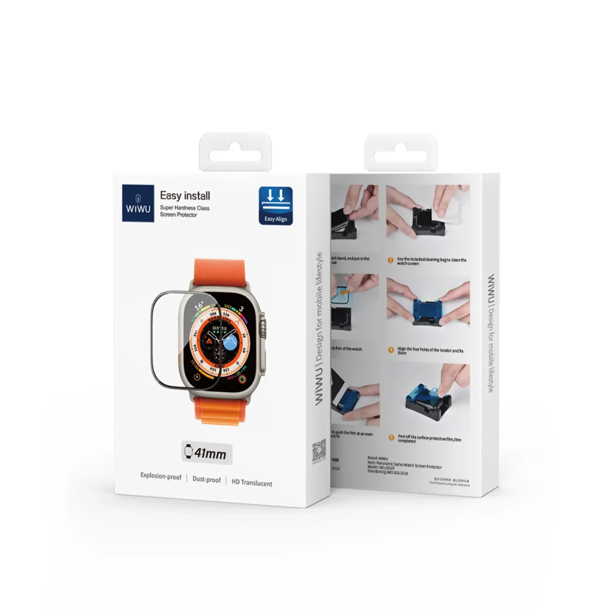 WIWU Easy Installation Watch Screen Film HD clear Protective Smart Watch Screen Protector JD-107