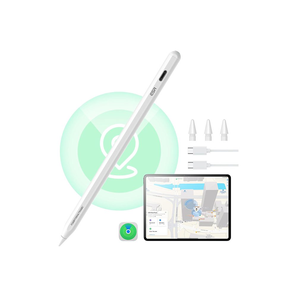 ESR Digital Pencil Pro with FindMy for iPad- Main Image White
