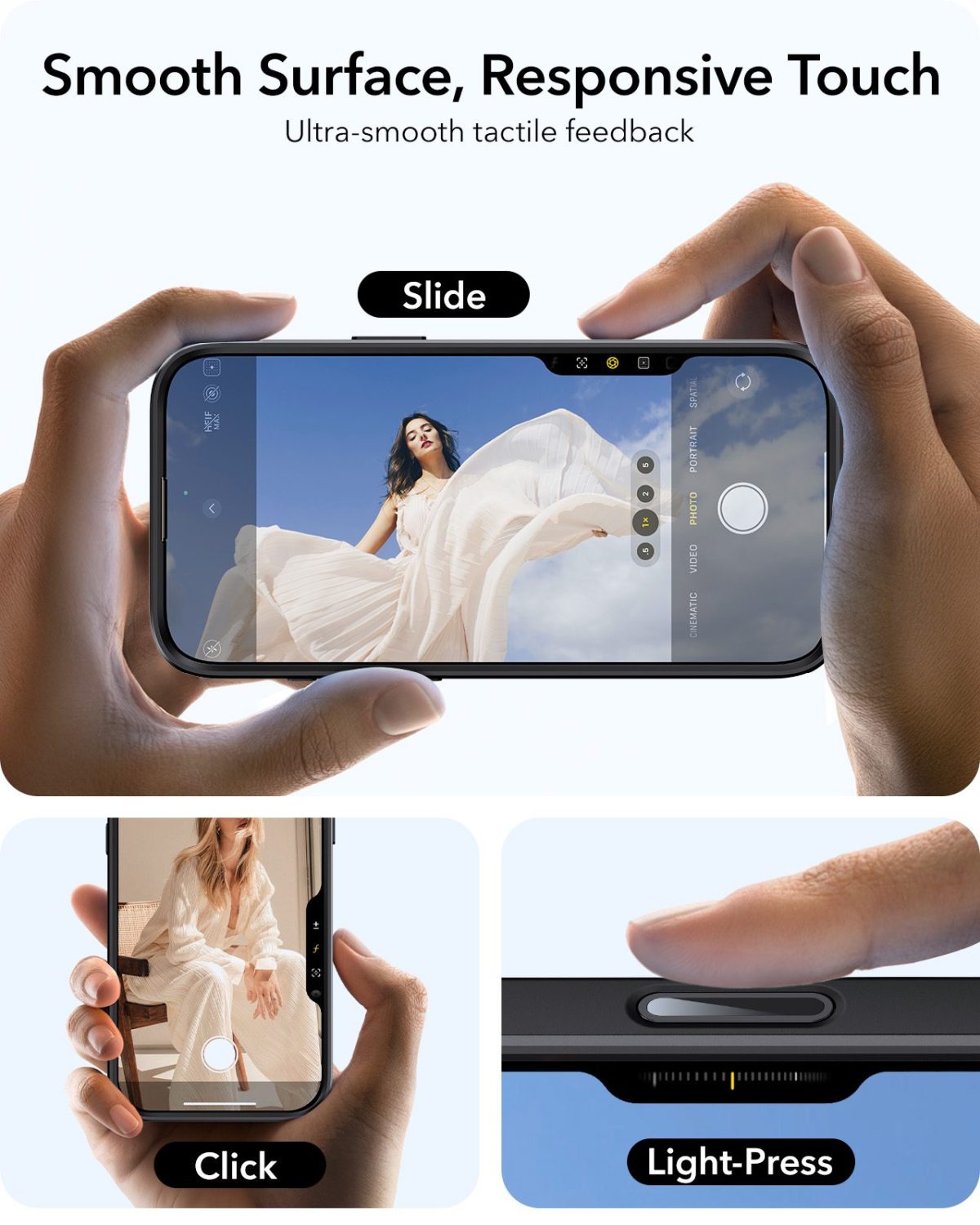 ESR Classic Stash Stand Case with Camera Control Button for iPhone 16 Series (Clear Black) - Image 5