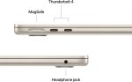 Slim design of MacBook Air M4 13-Inch – Side Profile with USB-C Ports