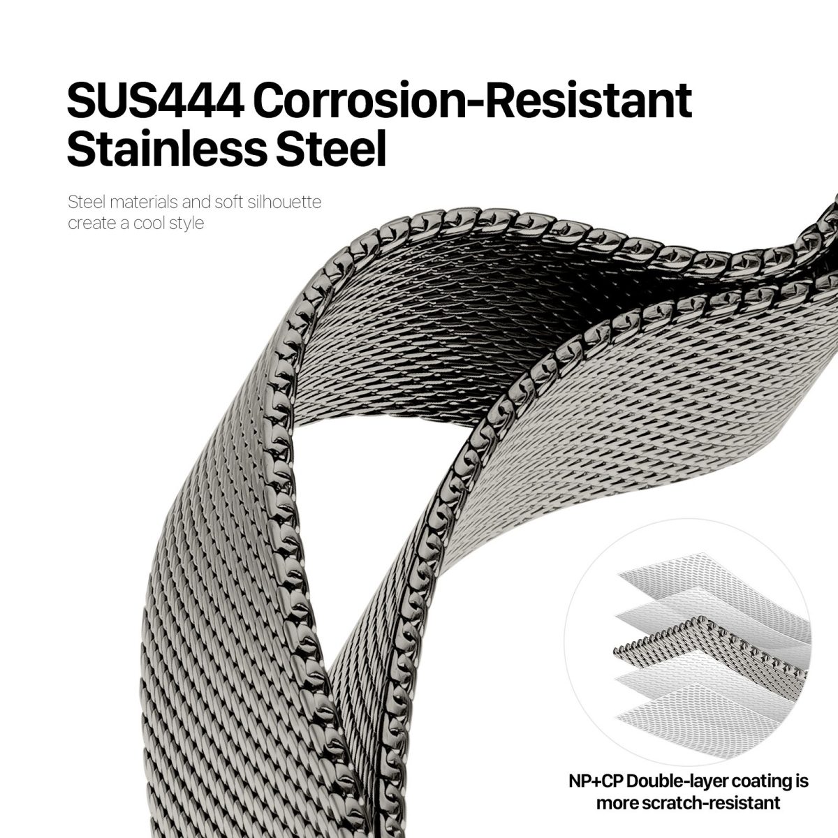 DUXDUCIS Apple Watch Milanese loop magnetic strap