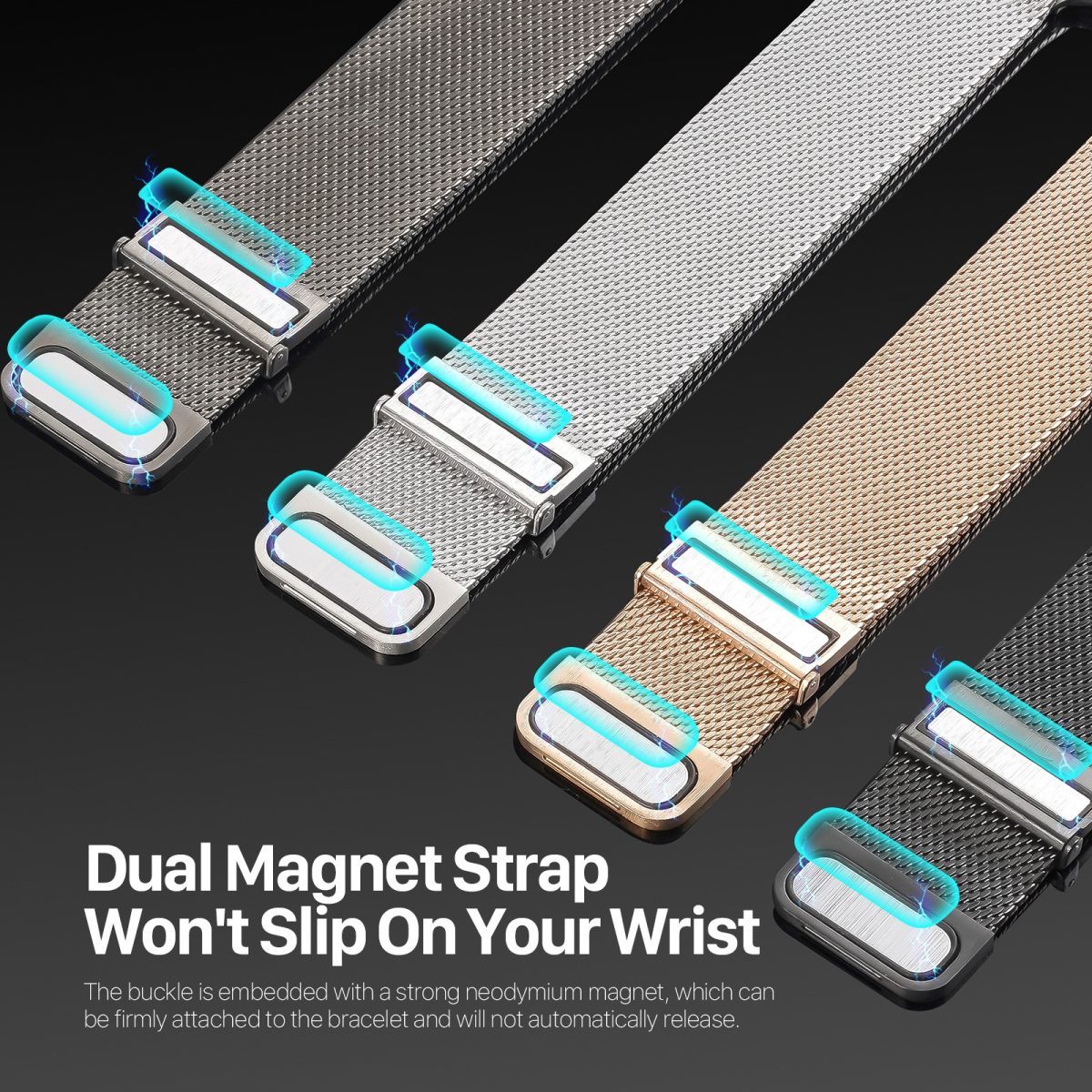 DUXDUCIS Apple Watch Milanese loop magnetic strap