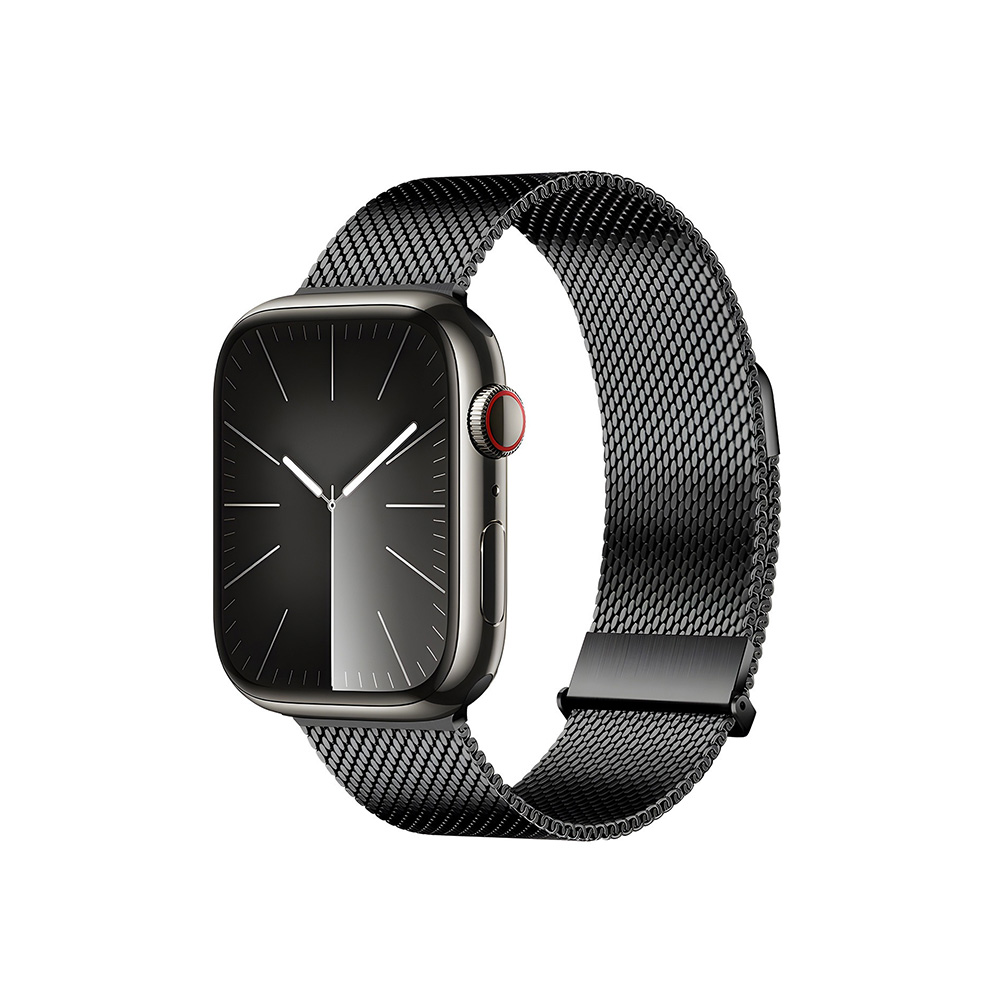 Black stainless steel Apple Watch band