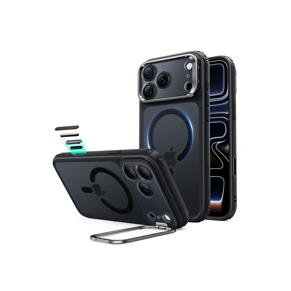 ESR iPhone 18 & 17 Series Classic Flex Stand Case Frosted Black