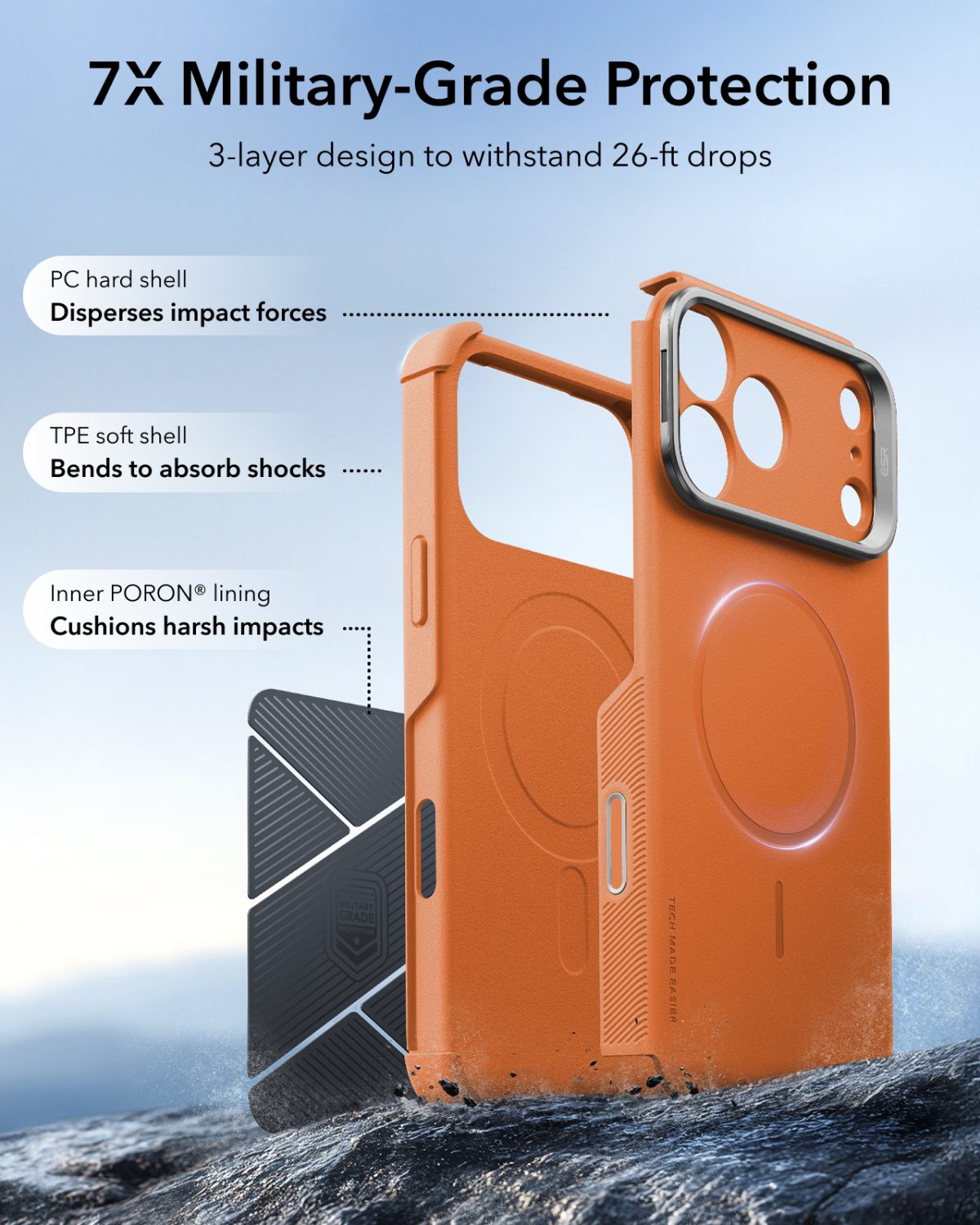 ESR Cyber Tough iPhone 18 & 17 Series Magnetic Case