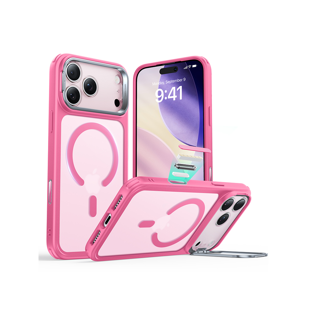 ESR iPhone 17 Case Frosted Pink on iPhone 17