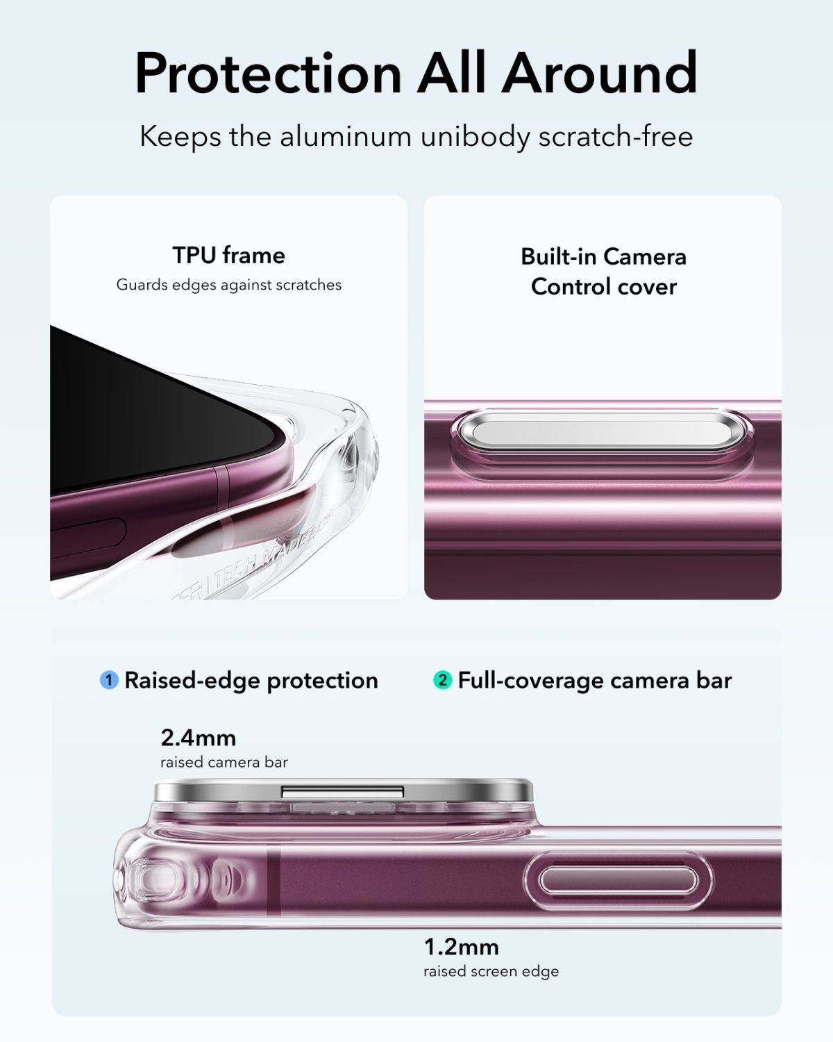 ESR iPhone 18 & 17 Series Classic Flex Stand Case Clear