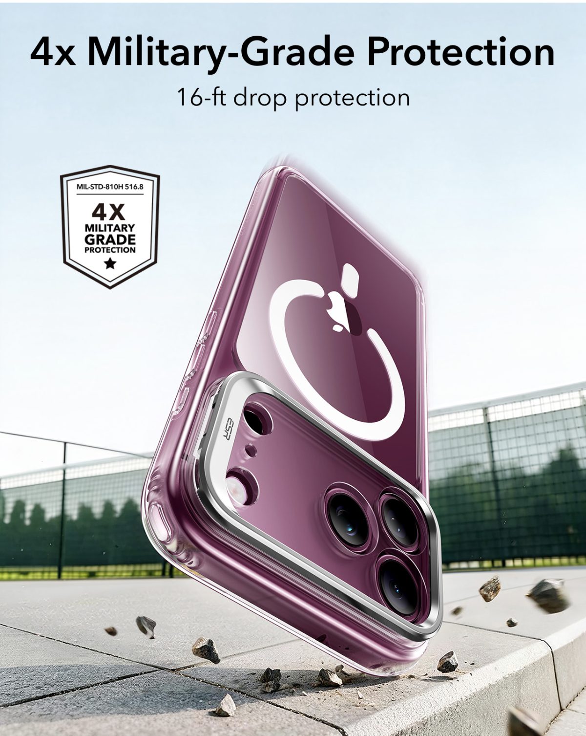 ESR iPhone 18 & 17 Series Classic Flex Stand Case Clear