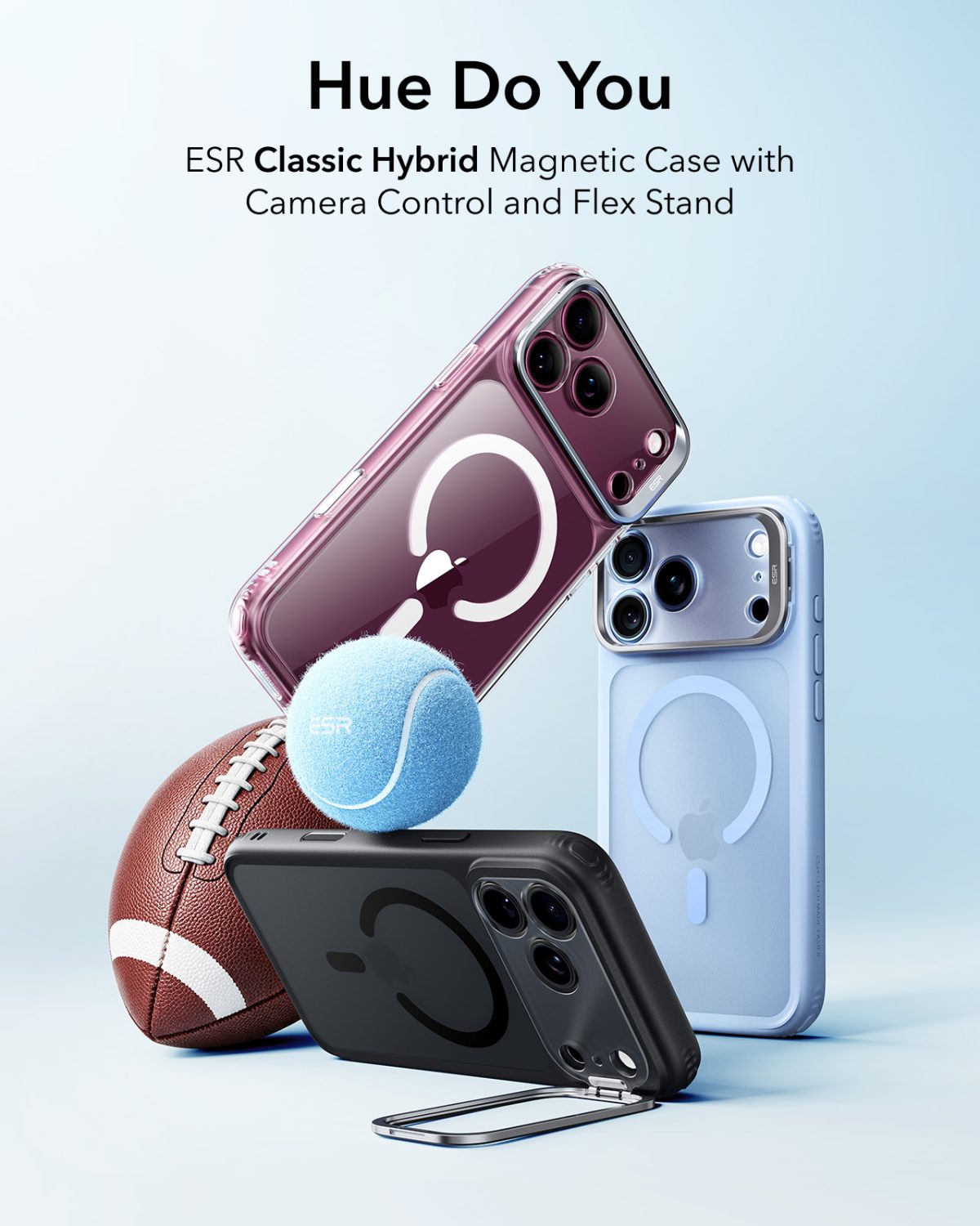 ESR iPhone 18 & 17 Series Classic Flex Stand Case Frosted Black