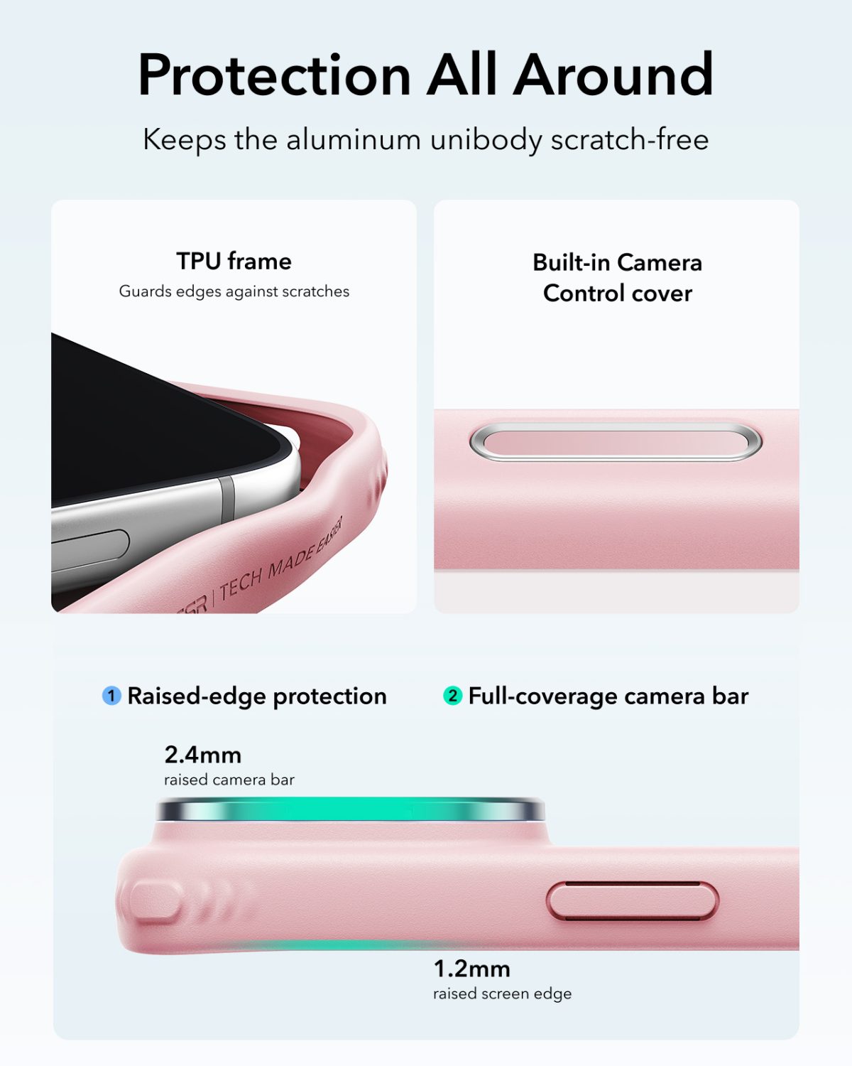 ESR iPhone 18 & 17 Series Classic Flex Stand Case Pink