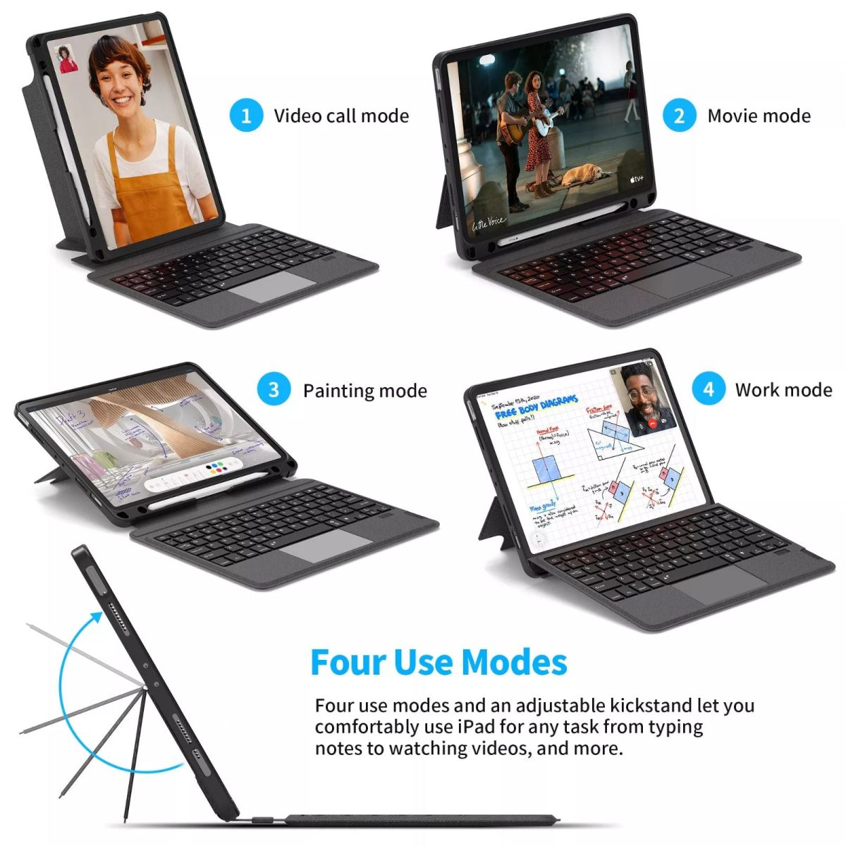 WIWU Mag Touch Keyboard Case for iPad 11th A16 2025, iPad 10th Gen 2022 - Image 3