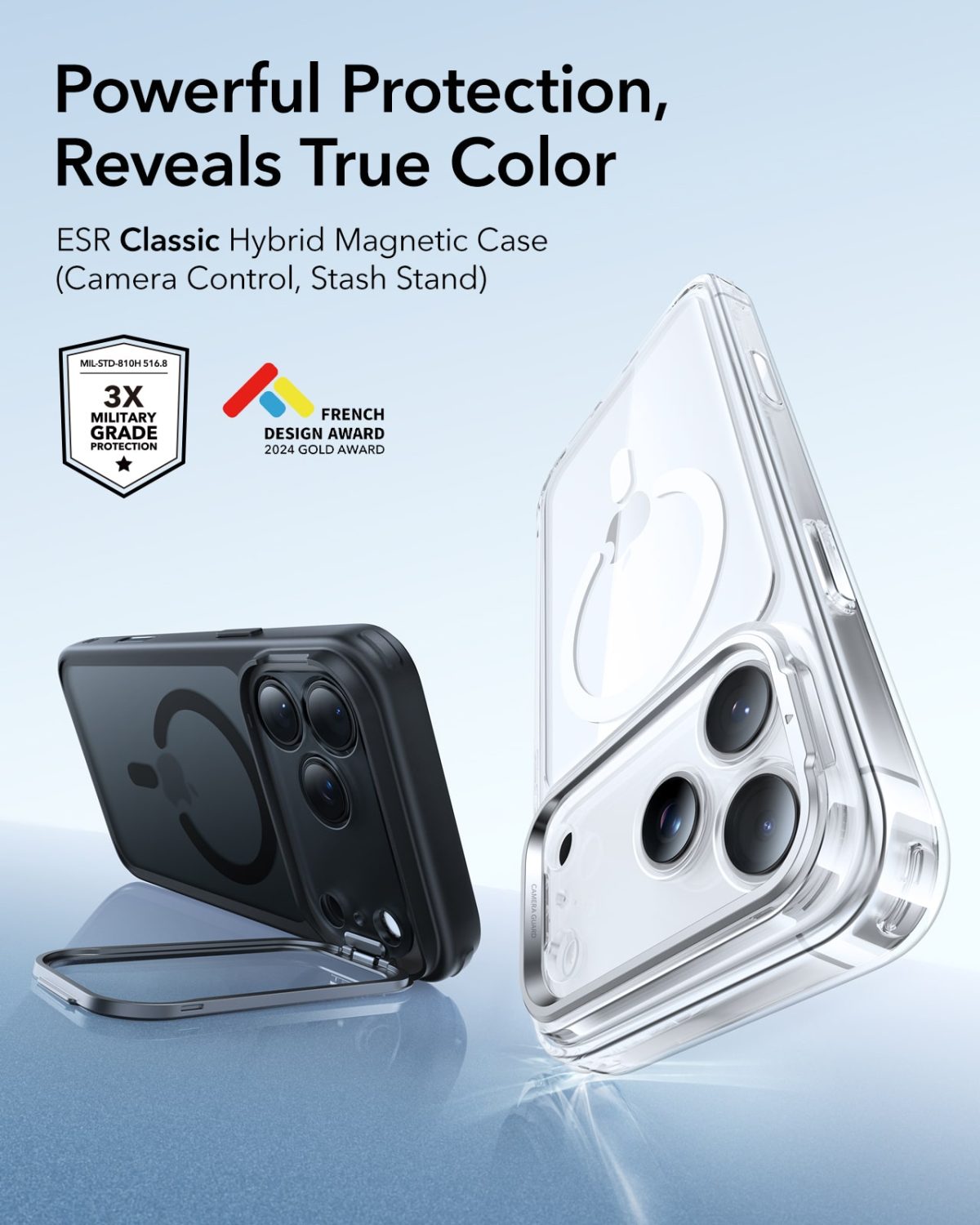 ESR iPhone 17 Case Frosted Black Side View