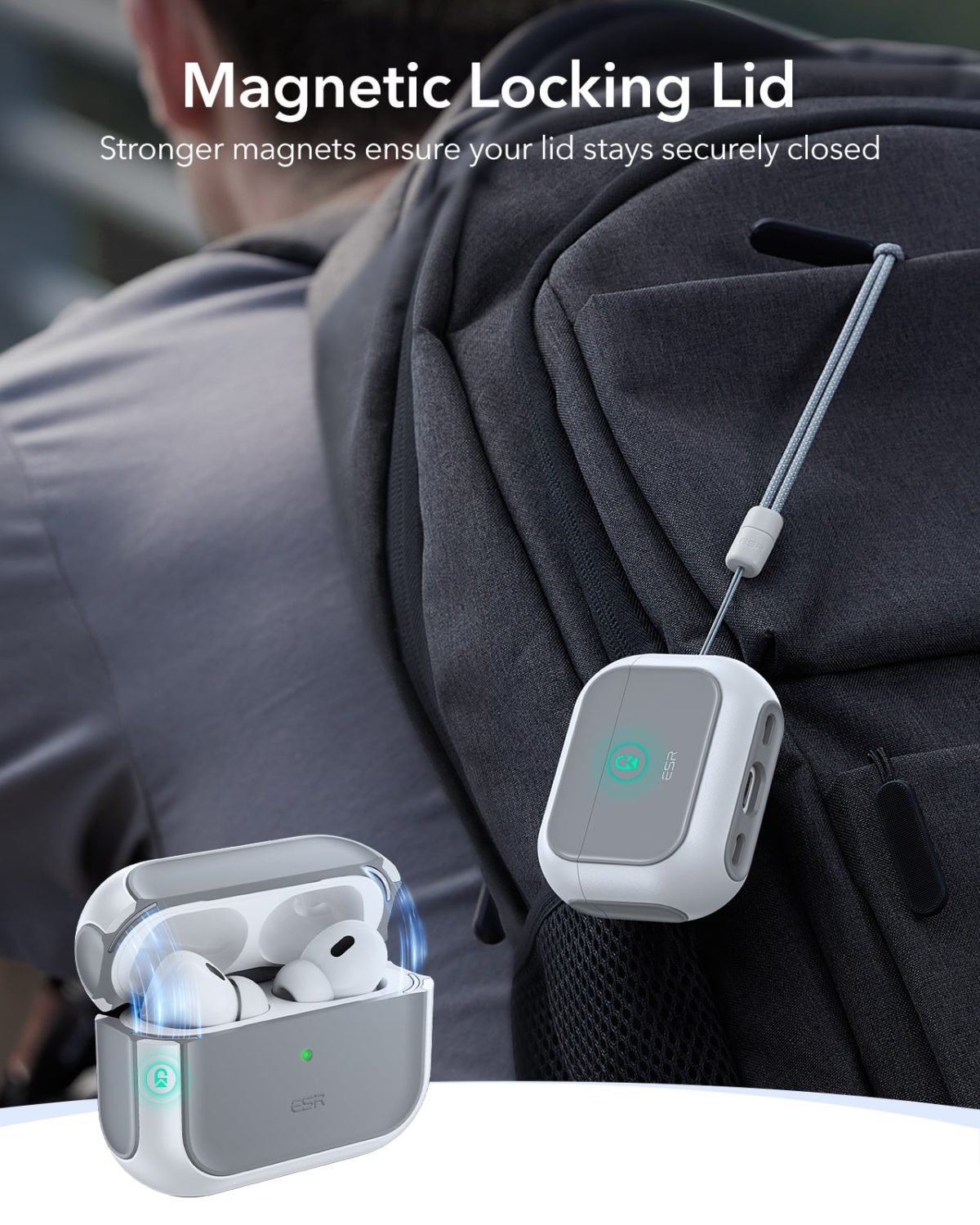 ESR AirPods Pro 3 Case with Lanyard Attached