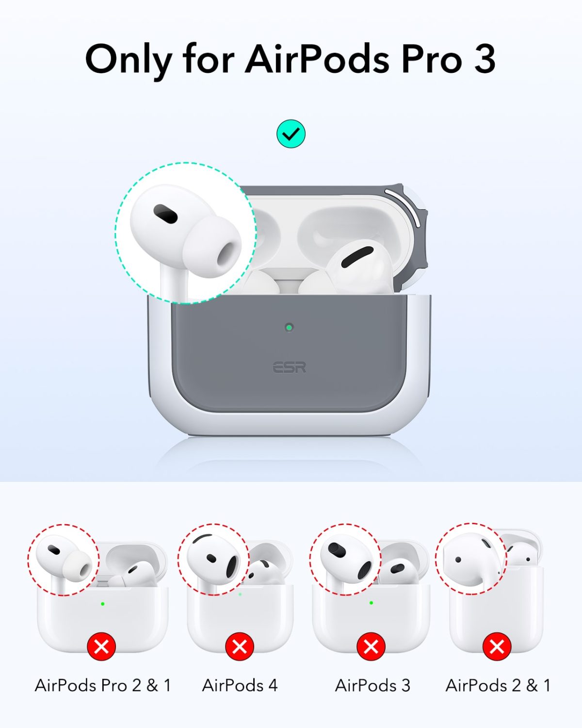 ESR AirPods Pro 3 MagSafe Charging Compatible Case