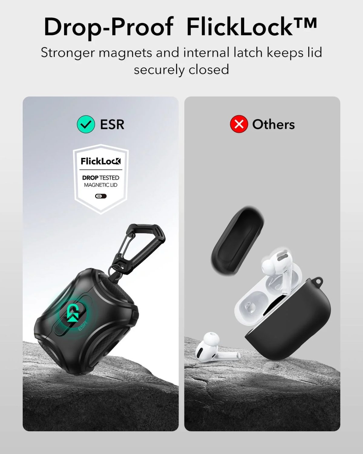 ESR AirPods Pro 3 Case 2025 with Secure Drop-Proof Lock