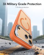 ESR iPhone 17 Pro Max MagSafe Case with Stand Frosted Orange