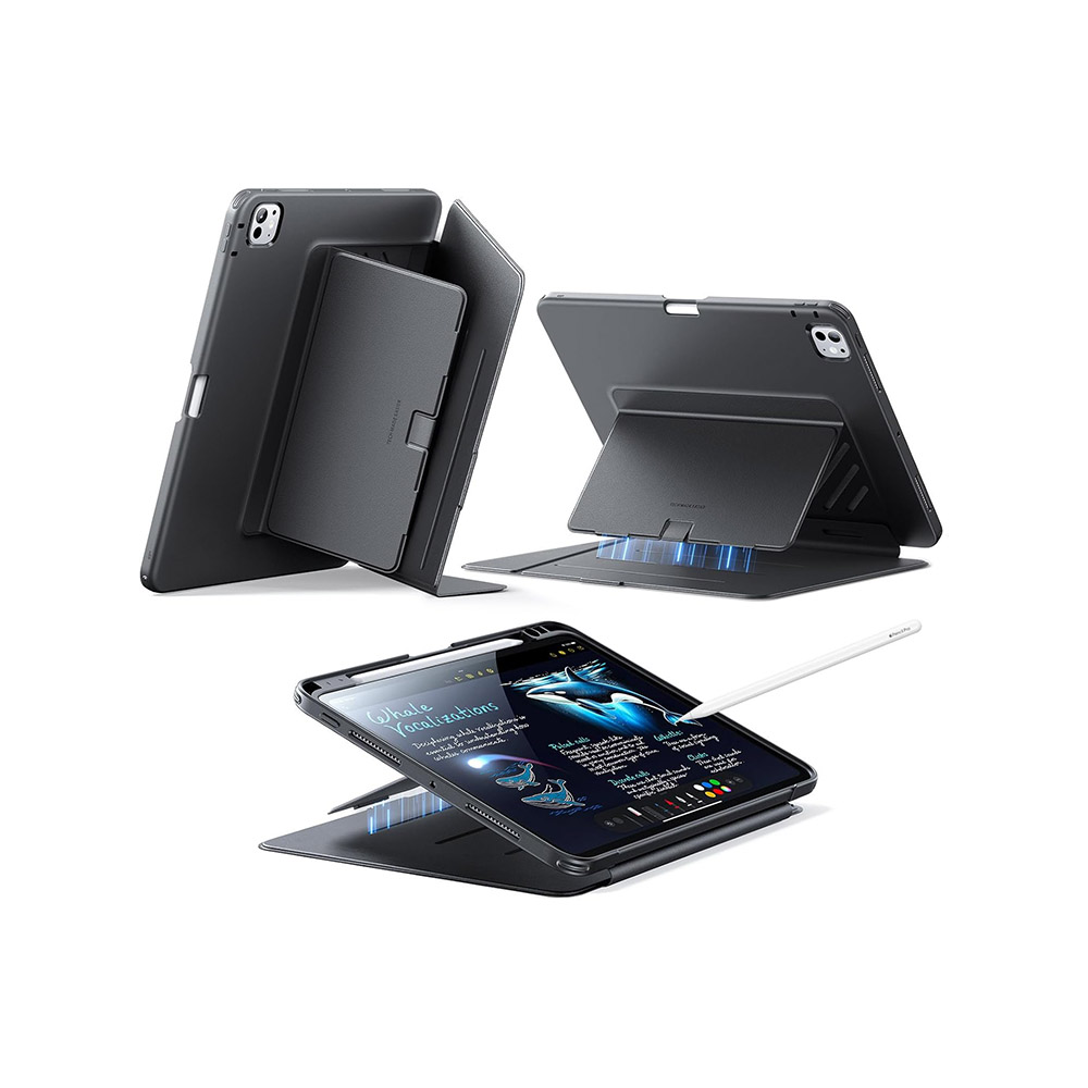 ESR for iPad Pro 11 Inch Case M5/M4 (2025/2024), Vertical Stand Cover, Multi Stand Angles, Ultra-Stable Case for iPad Pro 11 (2025/2024) with Pencil Holder