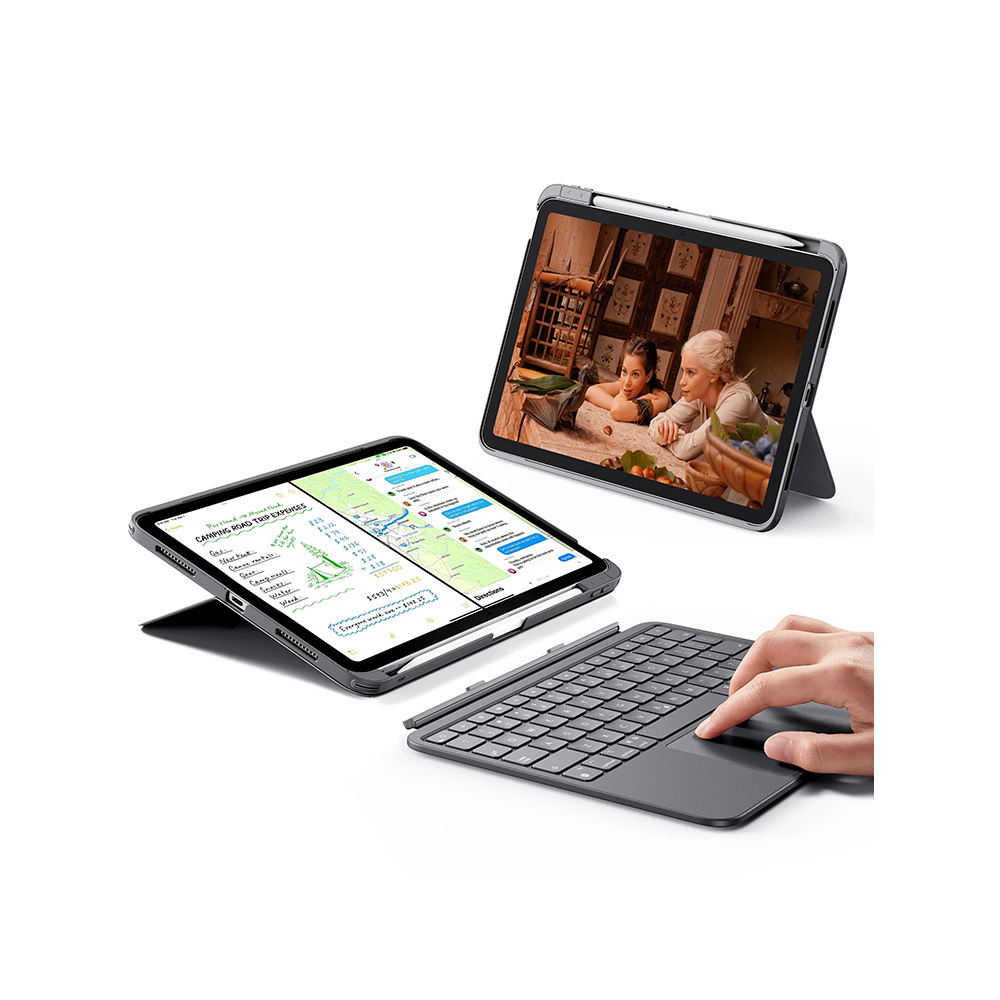 ESR Flex Detachable Keyboard Case for iPad Air 11″ (2026/2025/2024, M4/M3/M2/M1) – US Layout, Magnetic, Trackpad, Adjustable Stand