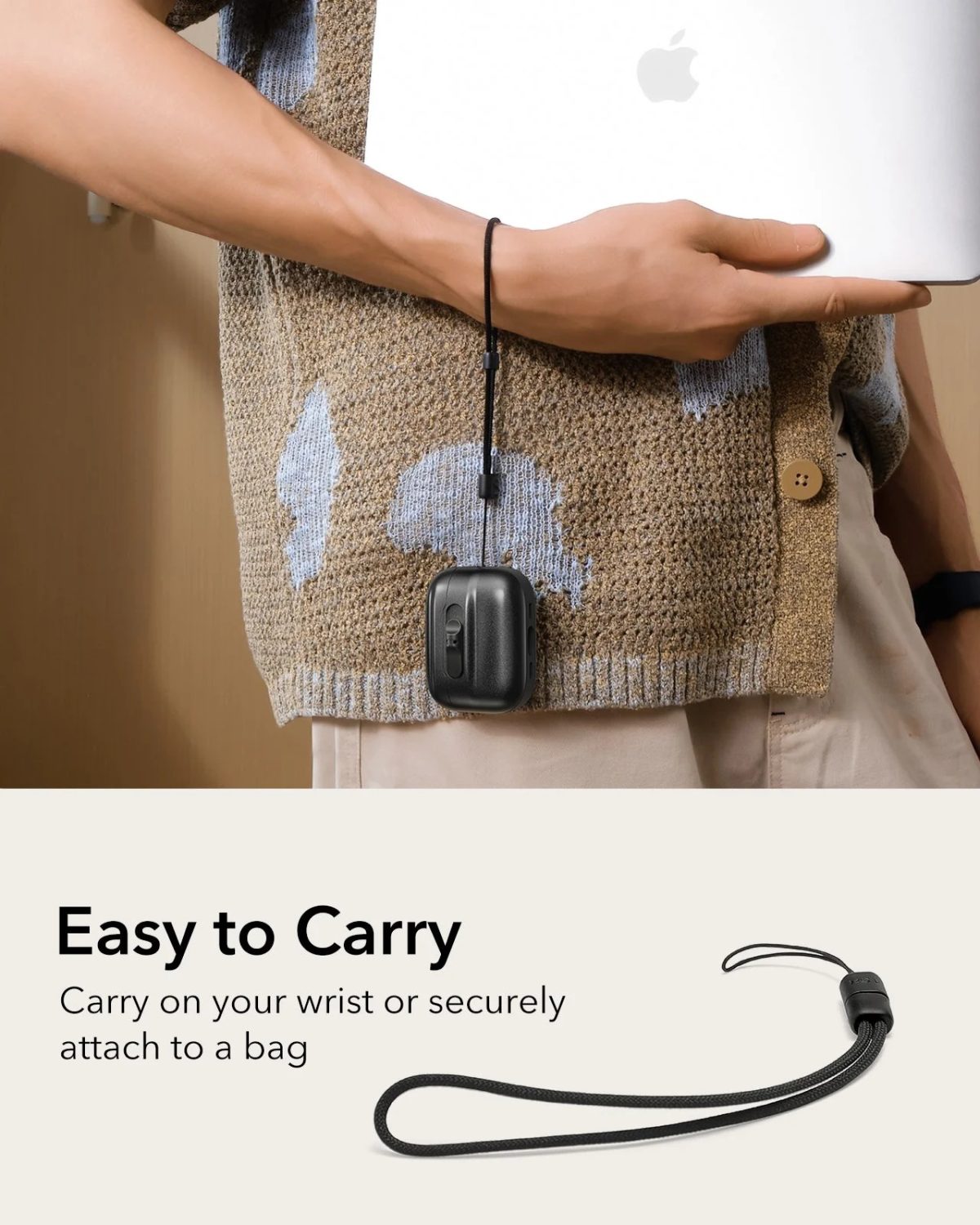 AirPods Pro 3 case carried or used outdoors, showing rugged protection