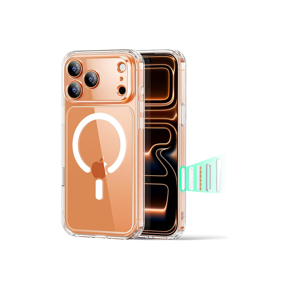 ESR for iPhone 17 Pro Max Case, Camera Control, Compatible with MagSafe, Shockproof Military-Grade Protection, Magnetic Phone Case for iPhone 17 Pro Max, Classic Hybrid Case (HaloLock), Clear