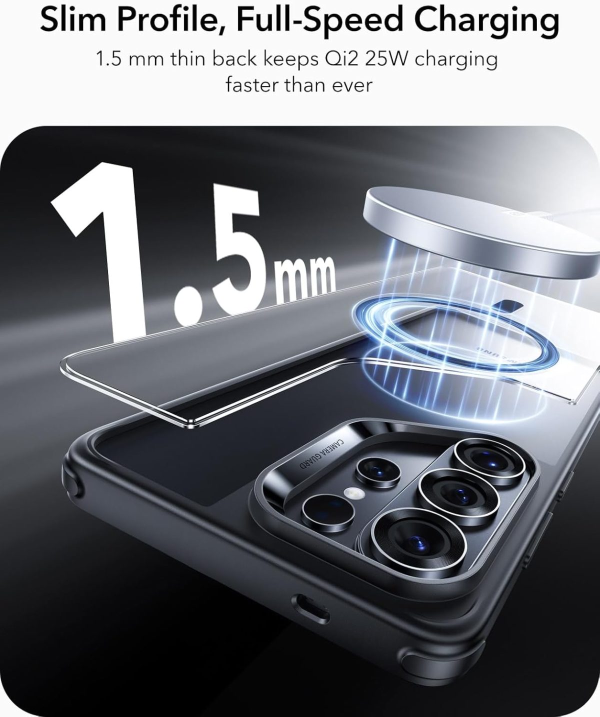 ESR Case for Samsung S26 Ultra- Classic Hybrid with MagSafe- Clear Black Color