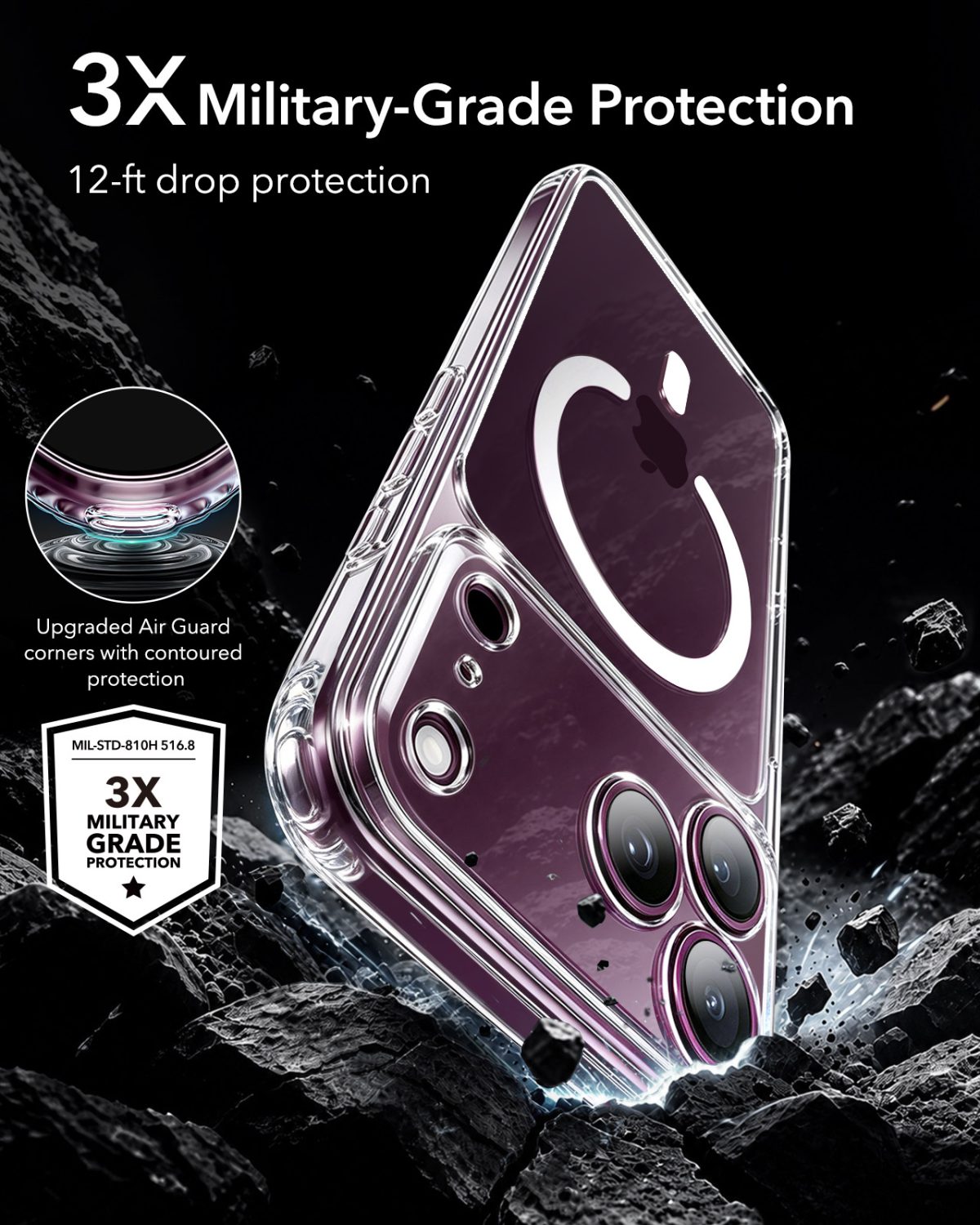 ESR iPhone 1817 Series Classic Hybrid Case (Clear)