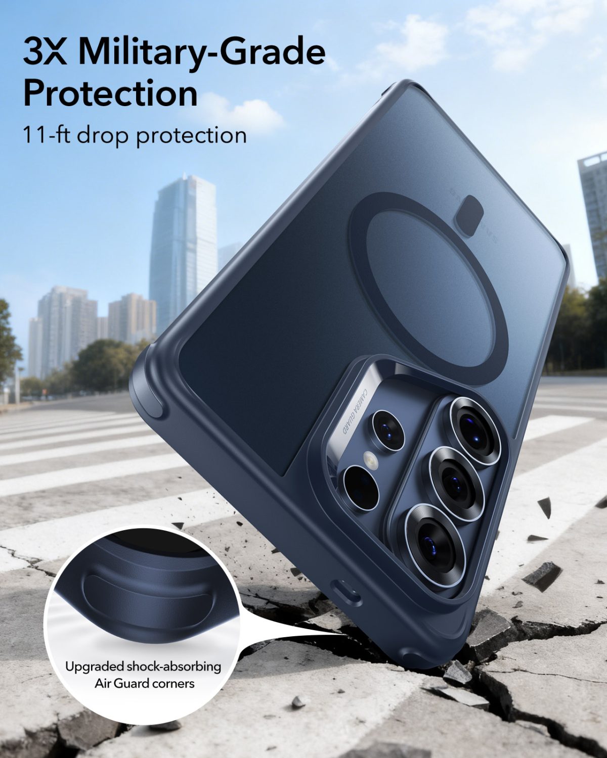 ESR Case for Samsung S26 Ultra- Classic Hybrid with MagSafe- Frosted Blue Color