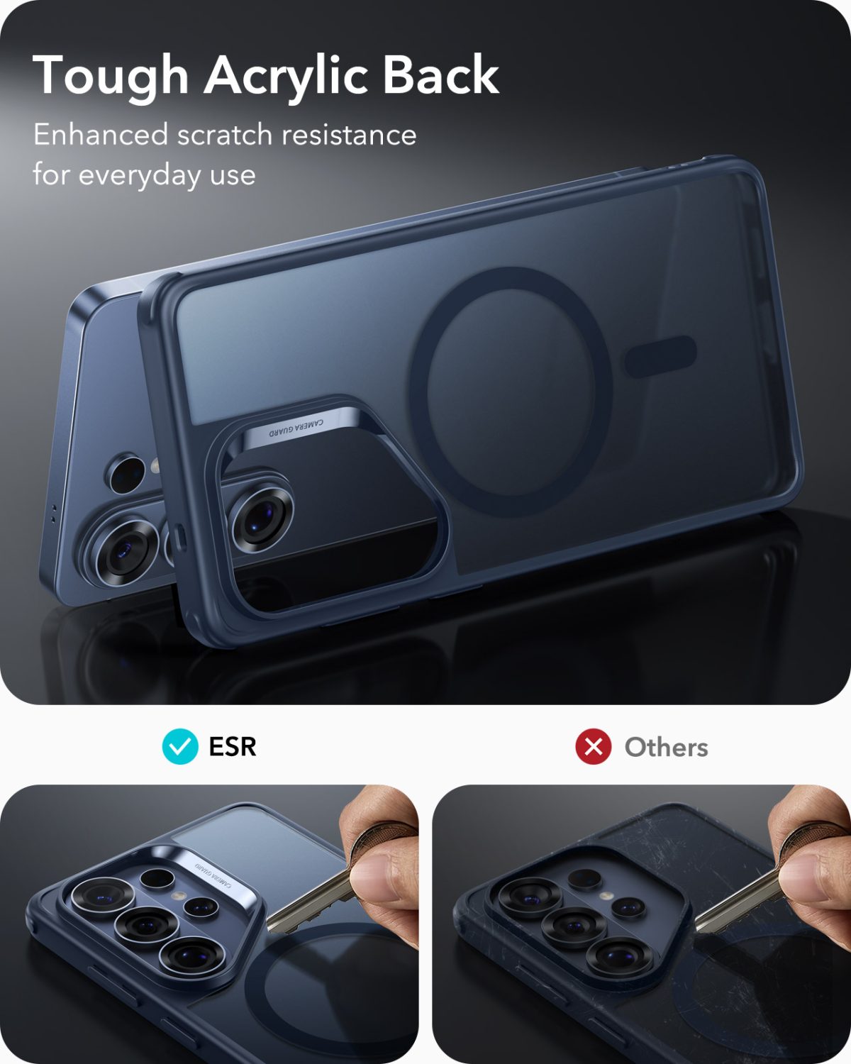 ESR Case for Samsung S26 Ultra- Classic Hybrid with MagSafe- Frosted Blue Color